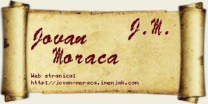 Jovan Morača vizit kartica